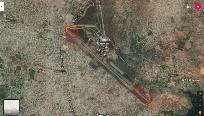 Карта аэропорта Юндум