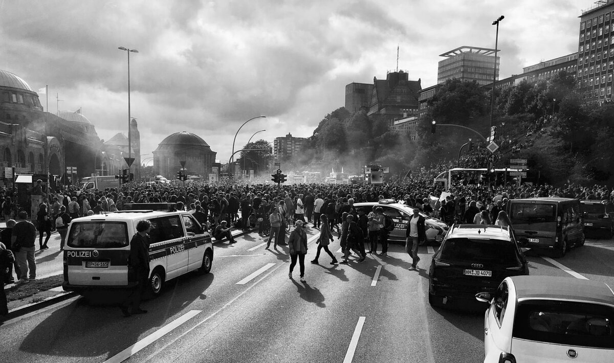 Митинг антиглобалистов в Гамбурге, перед саммитом G20 