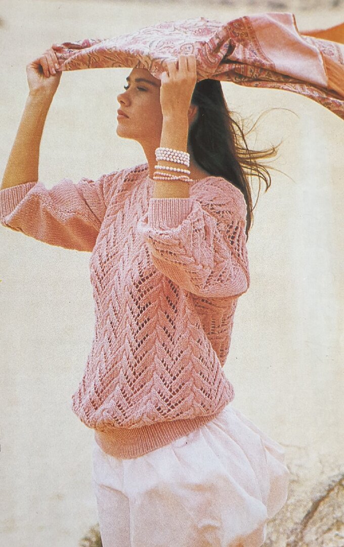 Ажурный узор спицами