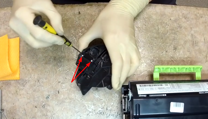 Фото 10. Расположение винта на площадке с чипом