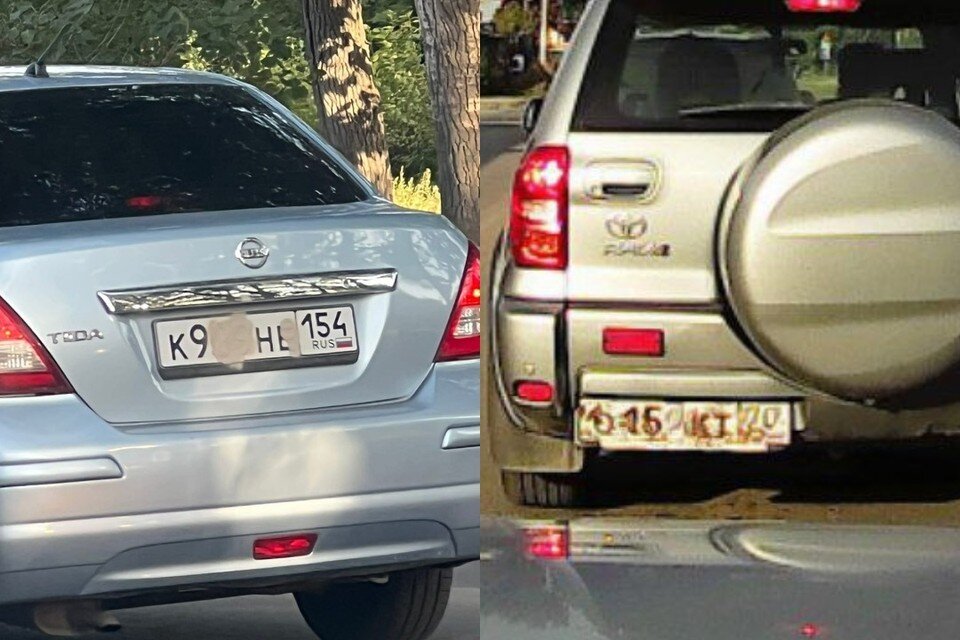     В Новосибирске водители заклеивают номера на автомобилях, чтобы камеры не могли фиксировать нарушения ПДД. Фото: АСТ-54.