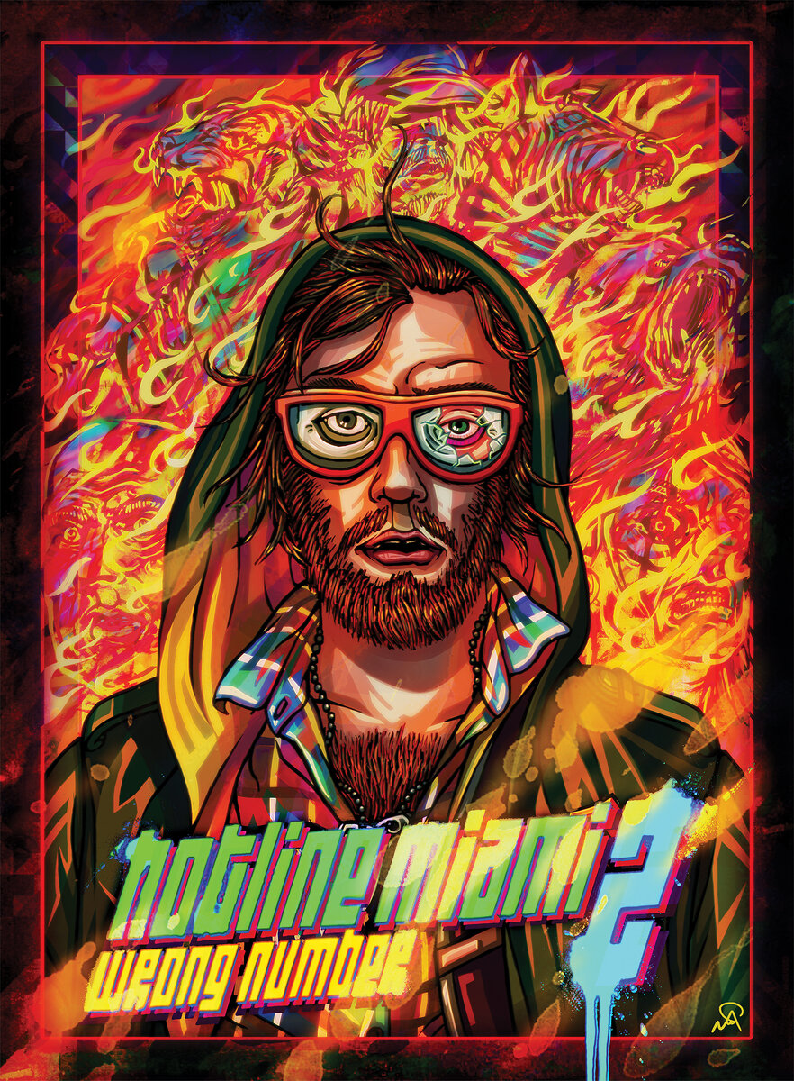 Постер "Hotline miami 2 wrong number"