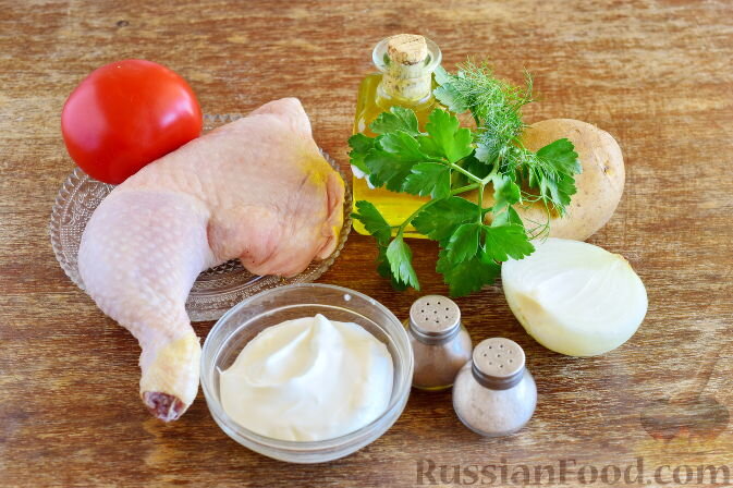 Окорочок заранее выдержите в воде около часа