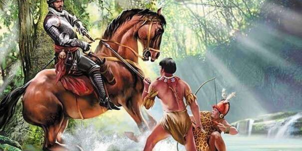 Местное население сопротивляется конкистадорам