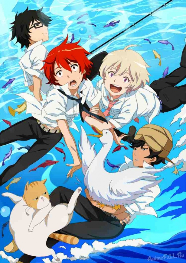 Описание: Юки Санада — ему семнадцать лет, он часто путешествует, очень часто, это вызывает недовольство у его бабушки, которая всегда ищет хорошую работу, короче походная сумка всегда ждет своего часа. Постоянная смена друзей и обстановки негативно повлияла на парня, он стал самым обычным хикки. На новом месте у него было стремления изучать новые территории, сейчас ему больше нравится сидеть за компьютером, с людьми он так же разучился говорить, просто теряет дар речи, чуть позже просто старается уйти от собеседника. И в этот раз в новой школе все закончилось довольно таки печально, если бы не его одноклассник — Хару. Он неожиданно появился в классе и сразу же предложил парню пойти порыбачить. Так и не понятно, почему же парень согласился на предложение странного весельчака, но тем не менее, он понял, что Хару не простой парень. На рыбалку позвал не зря, ему просто надо выловить одну рыбину, Юки должен помочь ему в этом деле вместе с сестренкой Хару и Буддой. 
