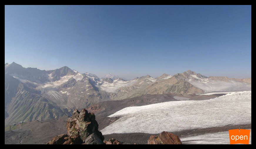 Скриншот виртуального путешествия на горе Эльбрус