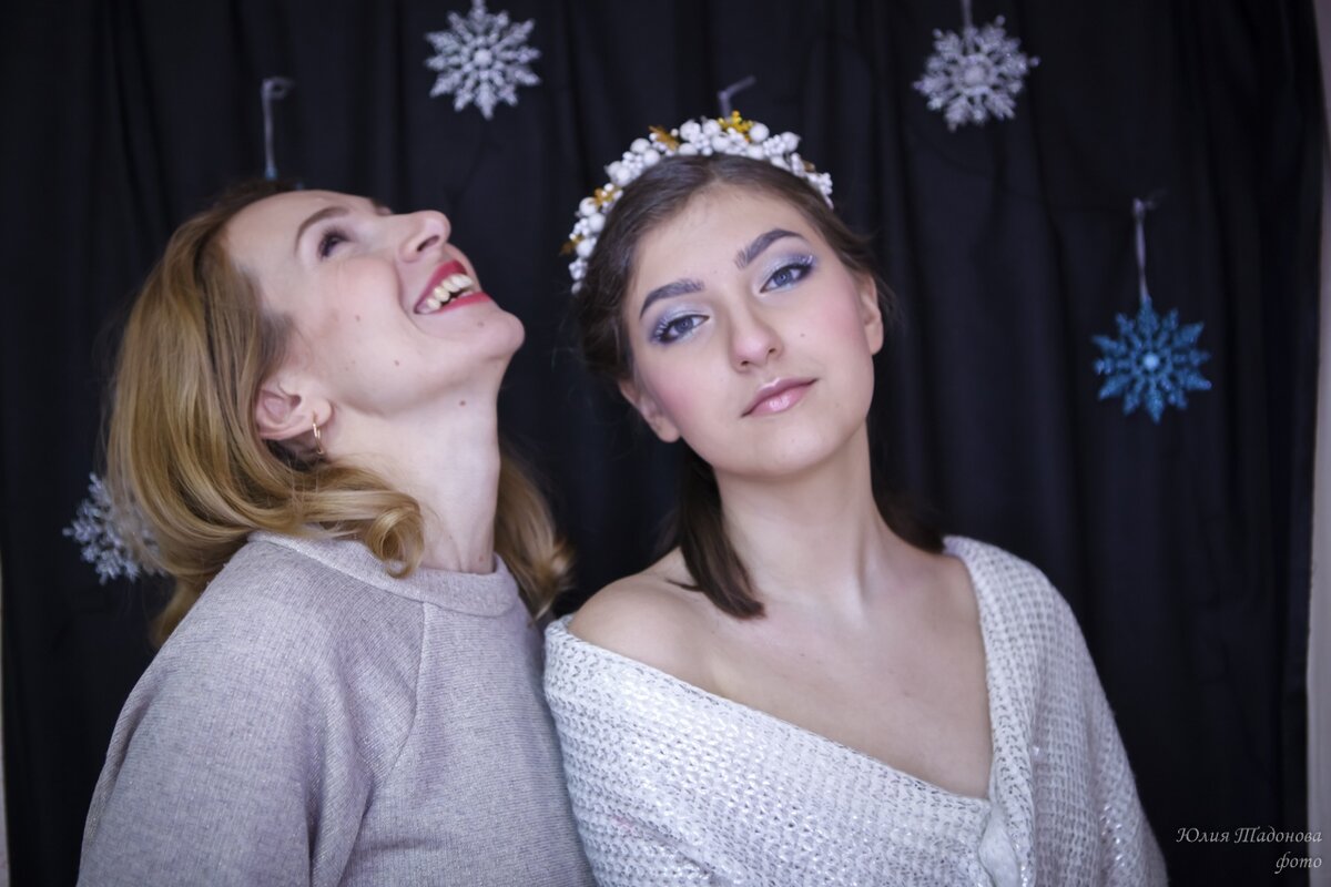 Съёмки образа Снежной Девы. 