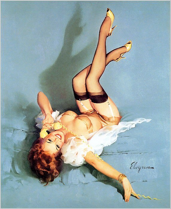 Cos 029 Gil Elvgren The Right Number, Джил Элвгрен