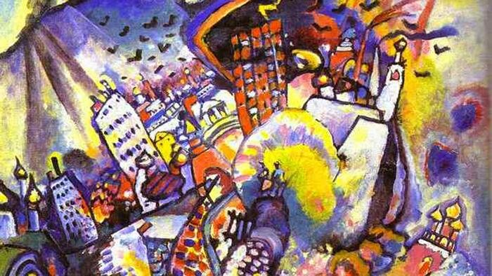Василий Кандинский. ''Москва'' (1916). Фрагмент. Нацисты считали эту картину образцом ''дегенеративного искусства''