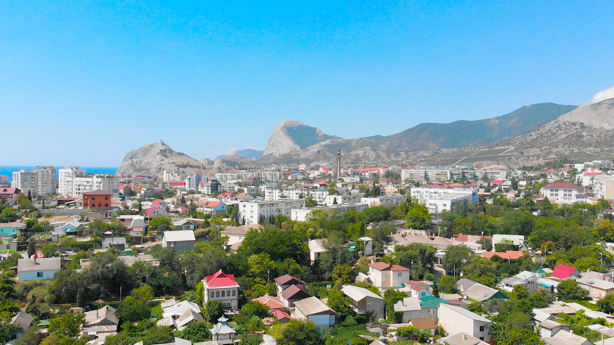 Вид с птичьего полета на Судак