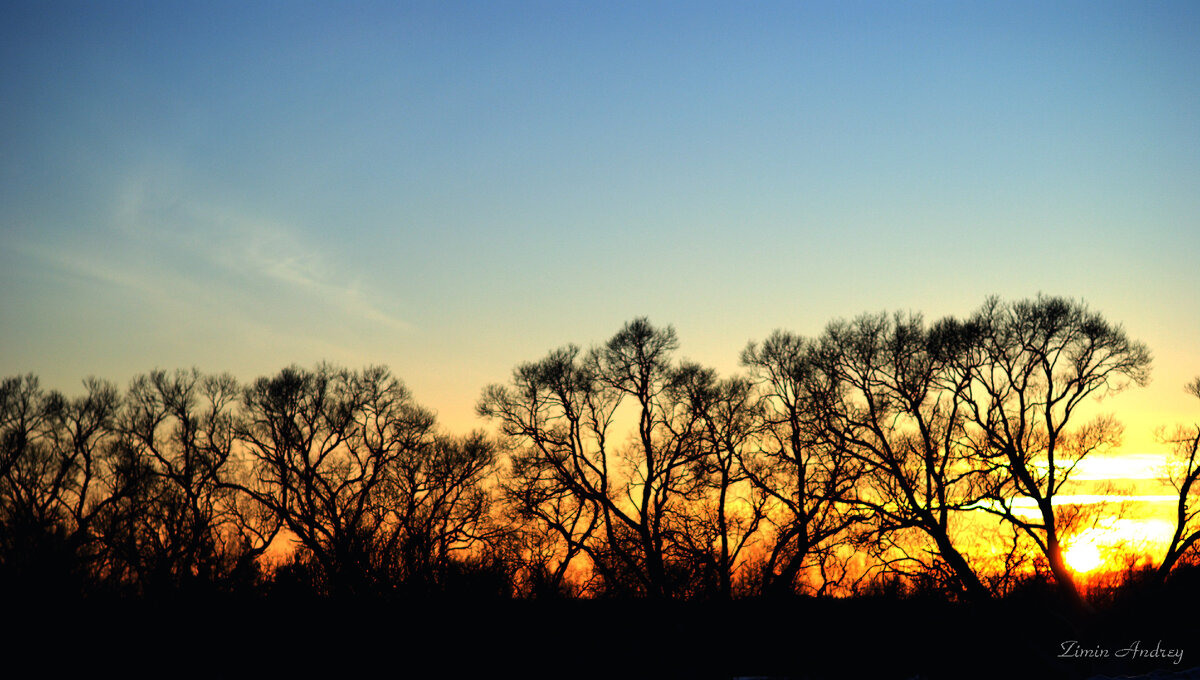 Закат по деревенски