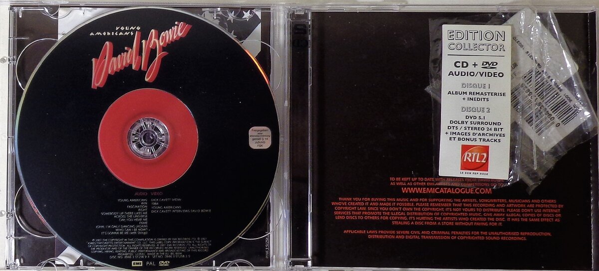 David Bowie "Young Americans" DTS 5.1 - DVD диск из набора