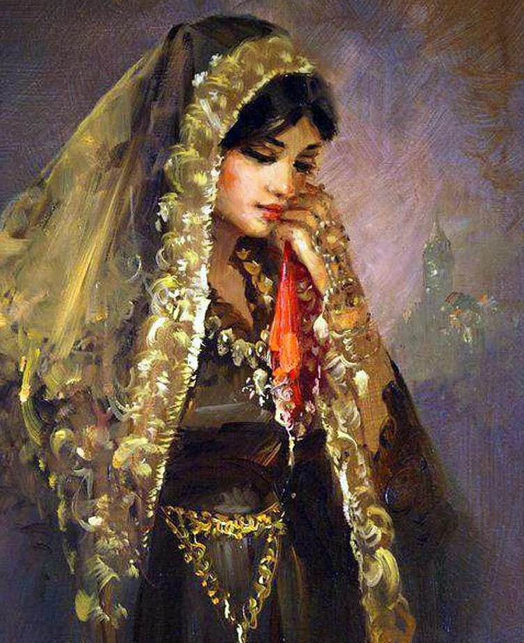 портретов Нилюфер не сохранилось, представлена картина турецкого художника Ремзи Таскирана