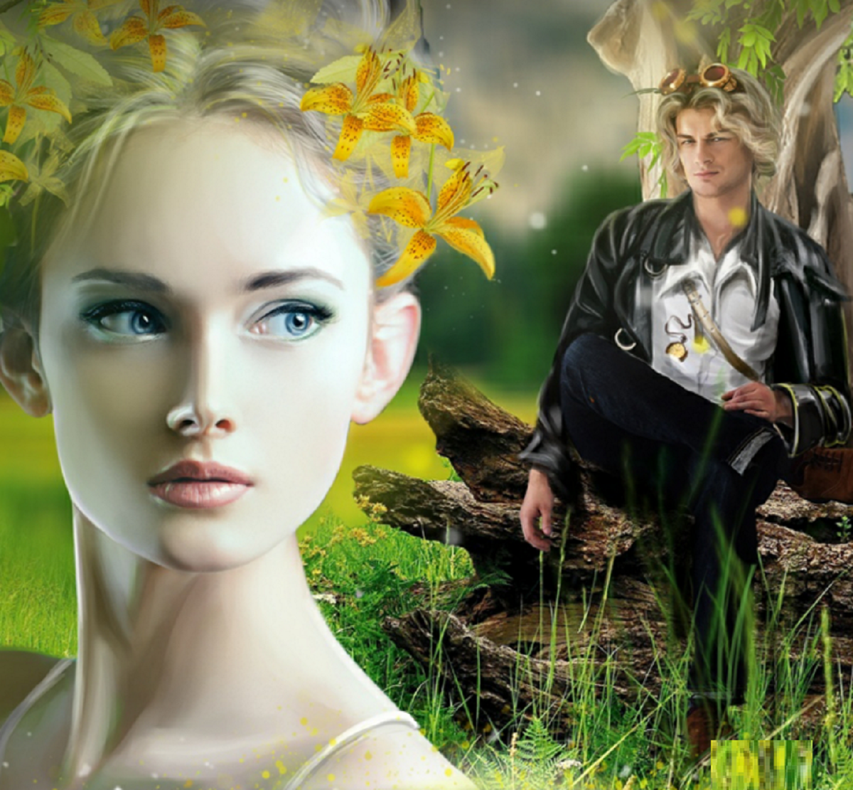 Фрагмент обложки романа автора Александры Ибис "Эльфов прошу идти лесом" со страницы автора на сайте Литнет