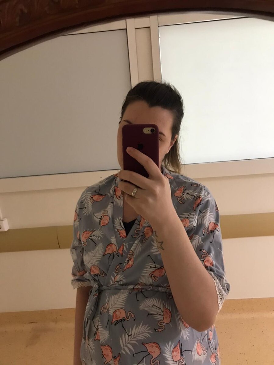 Мы и стая фламинго на прогулке. 