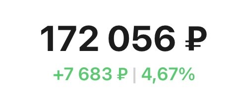 Общая стоимость портфеля