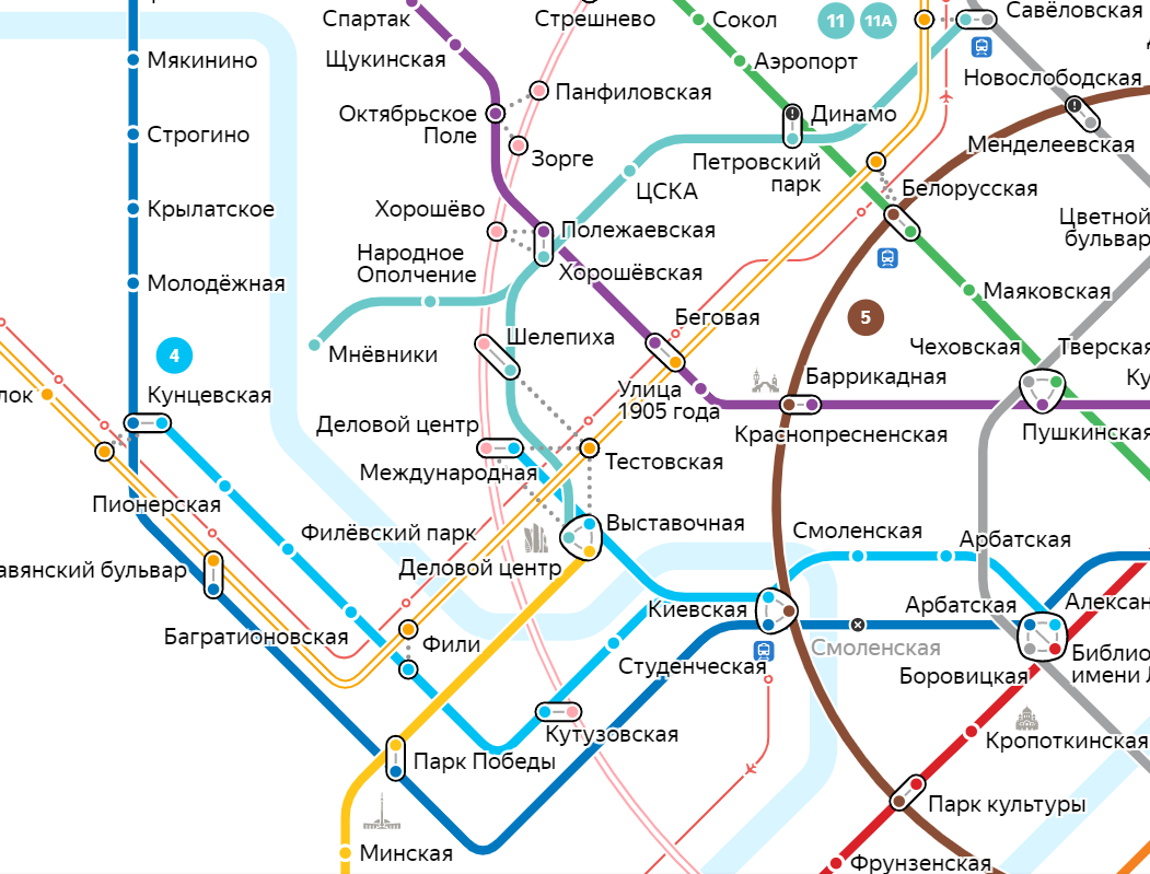 Схема метро москвы славянский бульвар