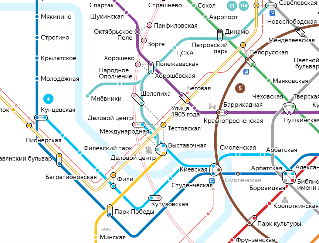 Станции находятся в центре. Станция метро Выставочная на схеме метрополитена. Схема метро Москвы станция Выставочная. Станция метро деловой центр на карте метро Москвы. Метро Выставочная на схеме метро Москвы.