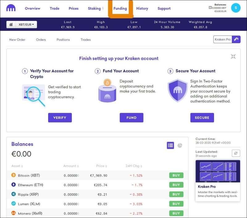 Домашняя страница Kraken