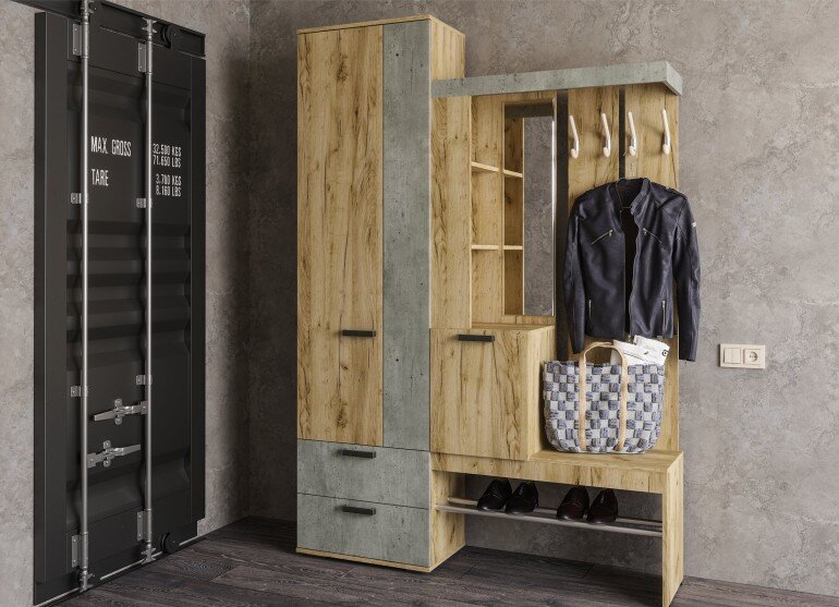 Прихожая Трамп Крафт/метрополитан грей