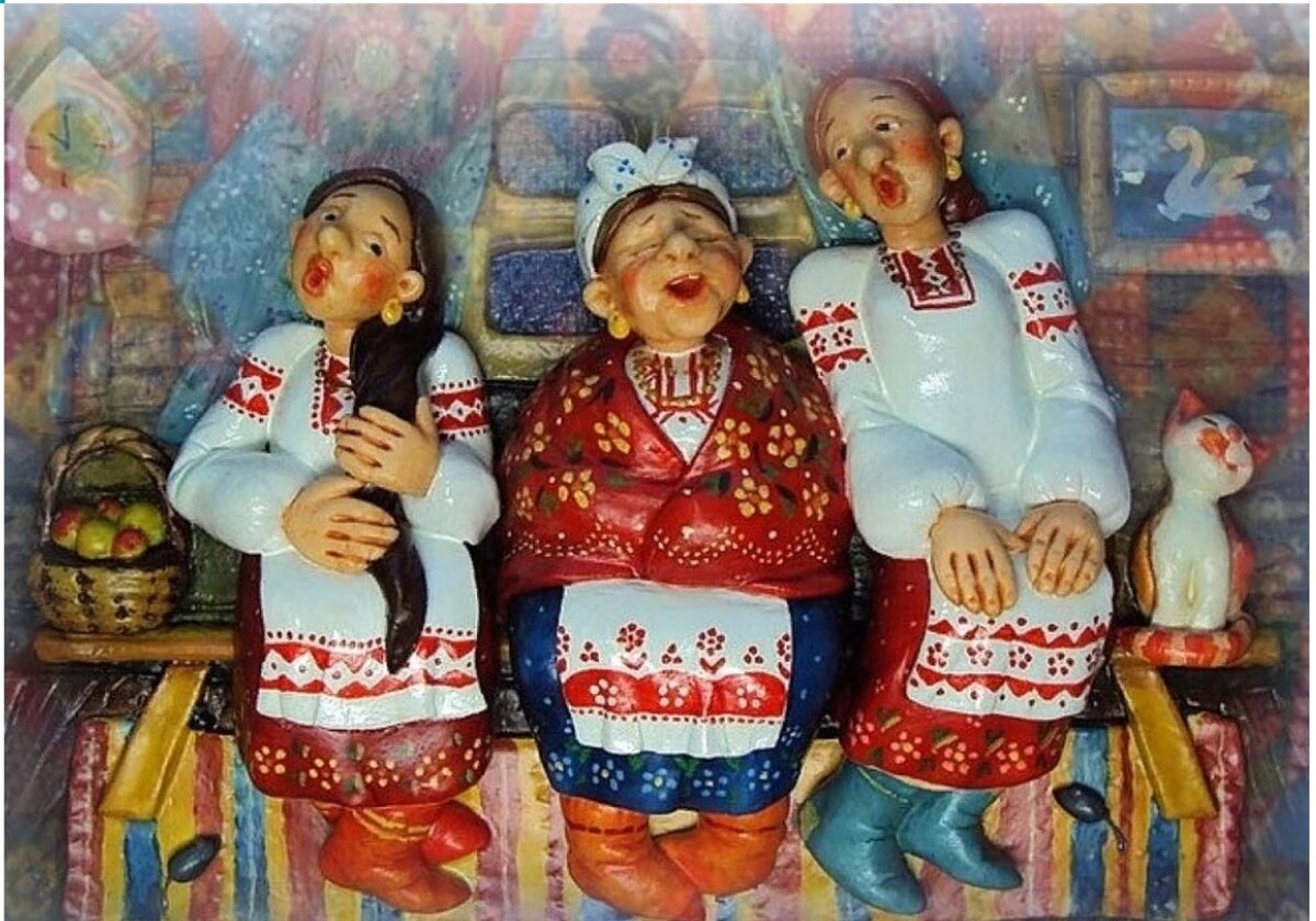 Кумовья в гостях. Фольклорные посиделки. Русские посиделки. Деревенские посиделки. Русско народные посиделки