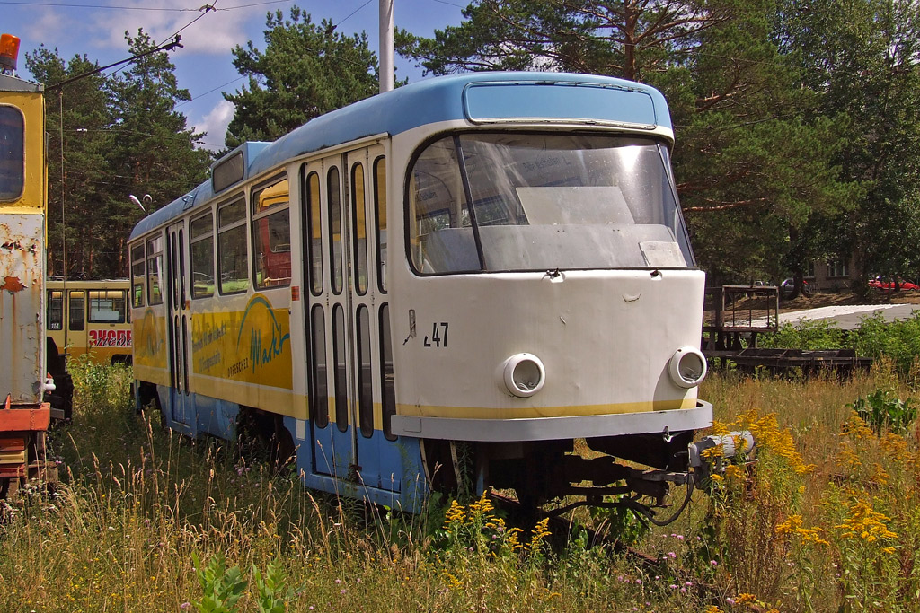 Т-3DC2 номер 081 (шверинский номер 247) в шверинской окраске, донор запасных частей, 2008 год, фото Янис Витолс