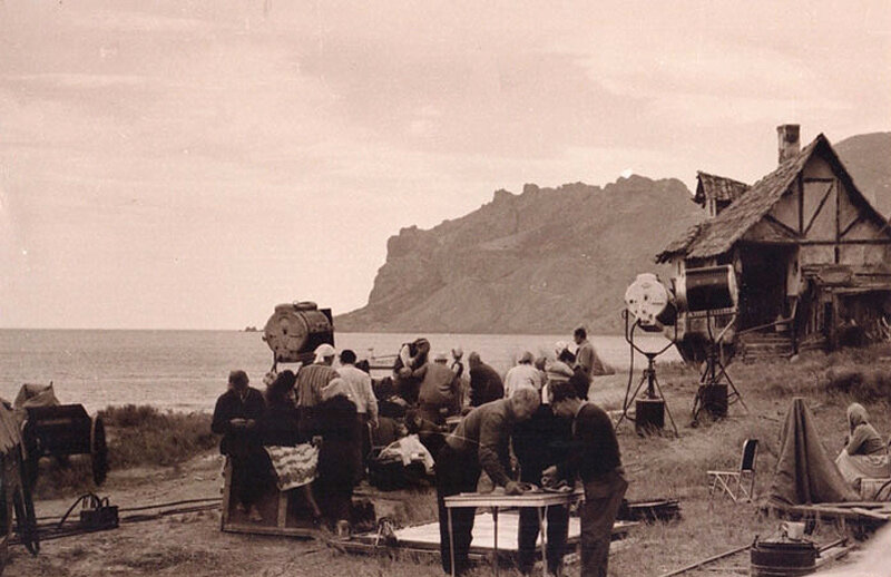 Съемки фильм "Алые паруса" (источник - nashenasledie.livejournal.com/4487030.html)