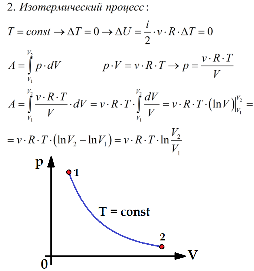 Вывод формул работы идеального газа во всех изо-процессах | Репетитор IT  mentor | Дзен