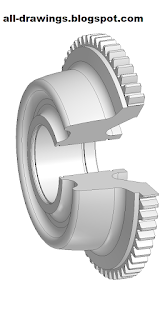 3D модель и чертеж катка для кран-балки