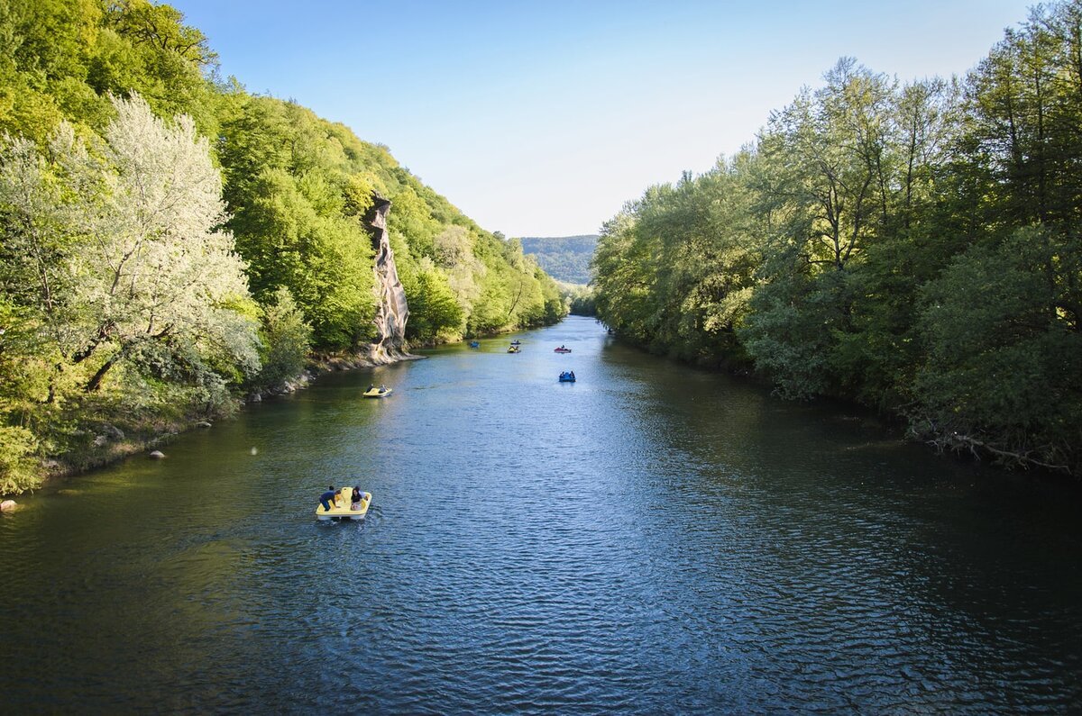 Река Псекупс в окрестностях города Горячий Ключ.