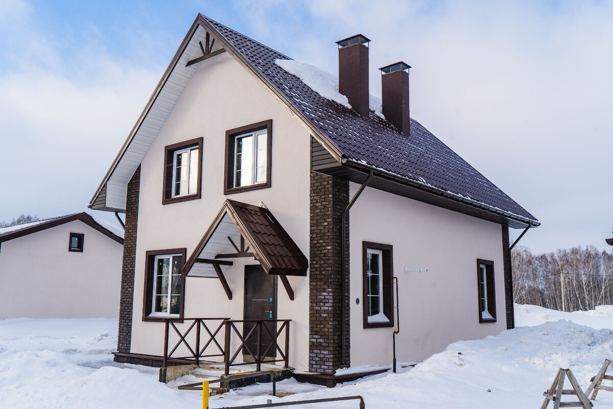 Дом 137 м² зимой