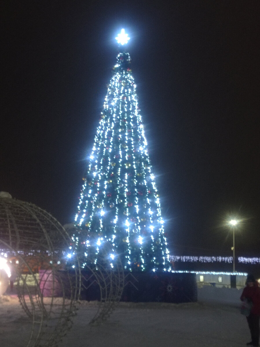 Первый раз в этом году у нас установили искусственную ёлку, до этого всегда настоящие были