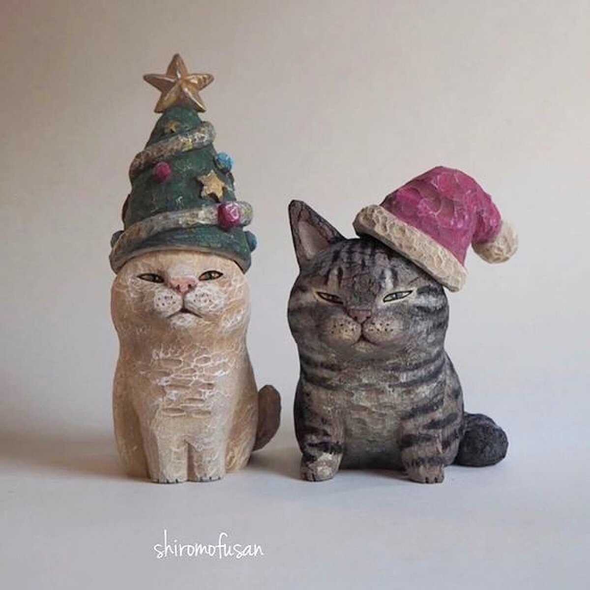 Любители и почитатели котиков, посвящаю этот пост вам :) Широ Мофусан (@shiro_mofusan) — японский художник, который создает милых и очаровательных кошек из дерева, уделяя особое внимание их мимике.-8-2