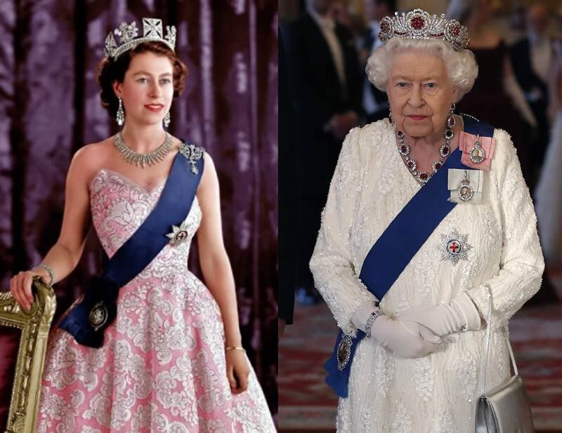 Elizabeth II, полное имя — Elizabeth Alexandra Mary; родилась 21 апреля 1926, Мейфэр, Большой Лондон. Носила титул: "королева Великобритании и Северной Ирландии и королевств Содружества из Виндзорской династии, верховный главнокомандующий вооружёнными силами Великобритании, верховный правитель Церкви Англии, глава Содружества наций и защитница веры". Умерла 8 сентября 2022 года 8 сентября 2022, замок Балморал, Абердиншир. Материал взят из свободного источника.