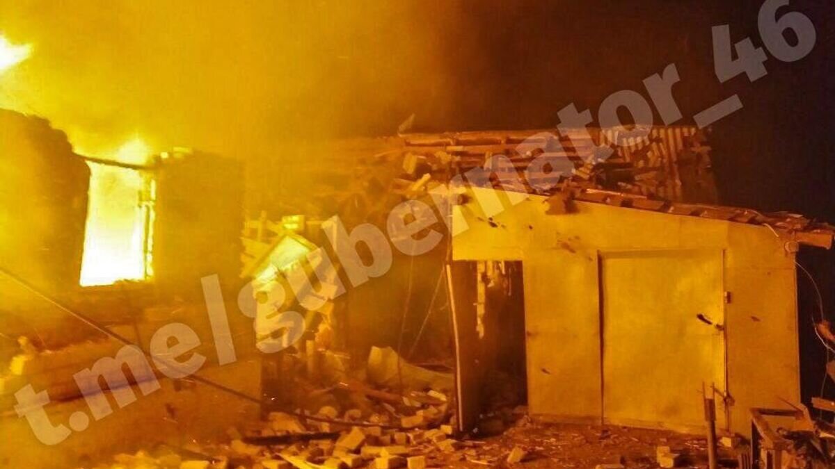    Последствия обстрела села Махновка Суджанского района Курской области© Фото : Роман Старовойт/Telegram