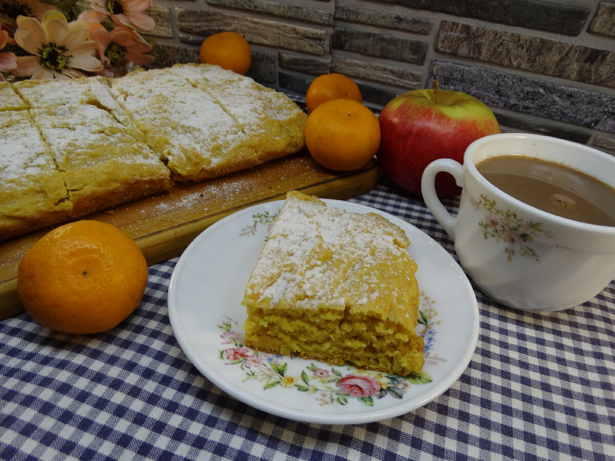 Постный пирог из яблок, мандарин и моркови | Готовим вкусно дома/  Кулинария/ Рецепты | Дзен