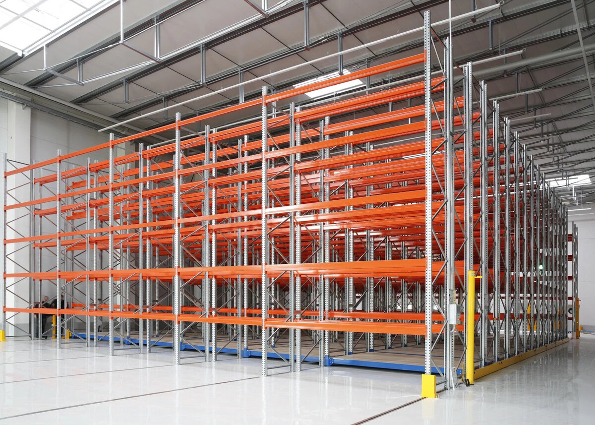 Передвижные стеллажи для поддонов