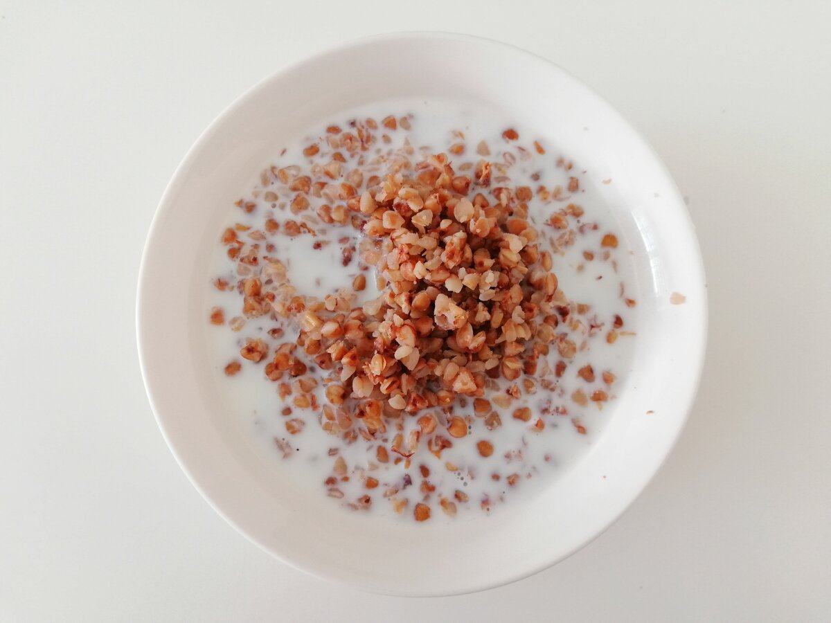 Гречка с молоком. Фото автора.