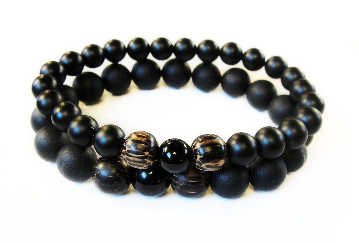 Браслет из черного оникса