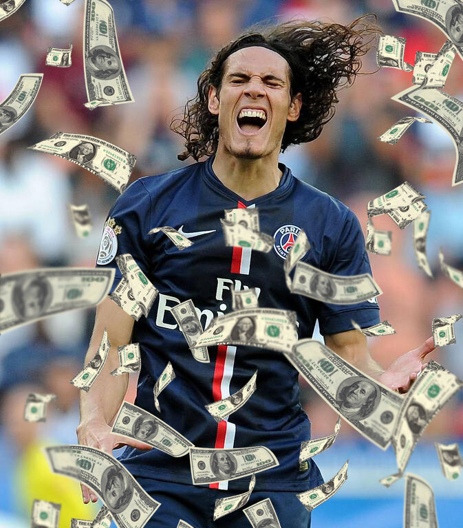 Кавани и много денег. Не является правдой.