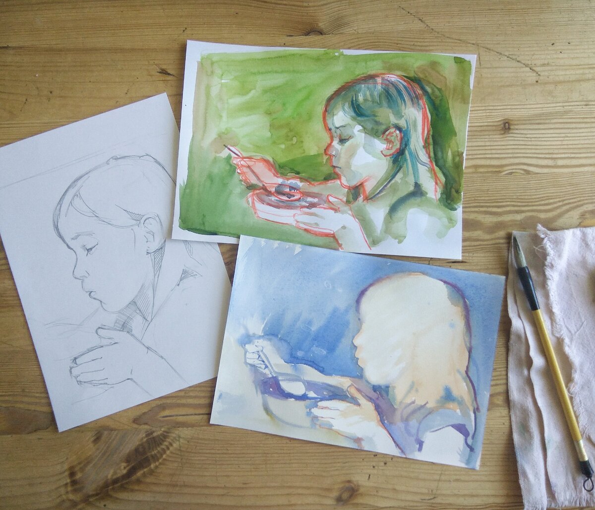 Мои наброски – художественная «кухня». Кривые, конечно!