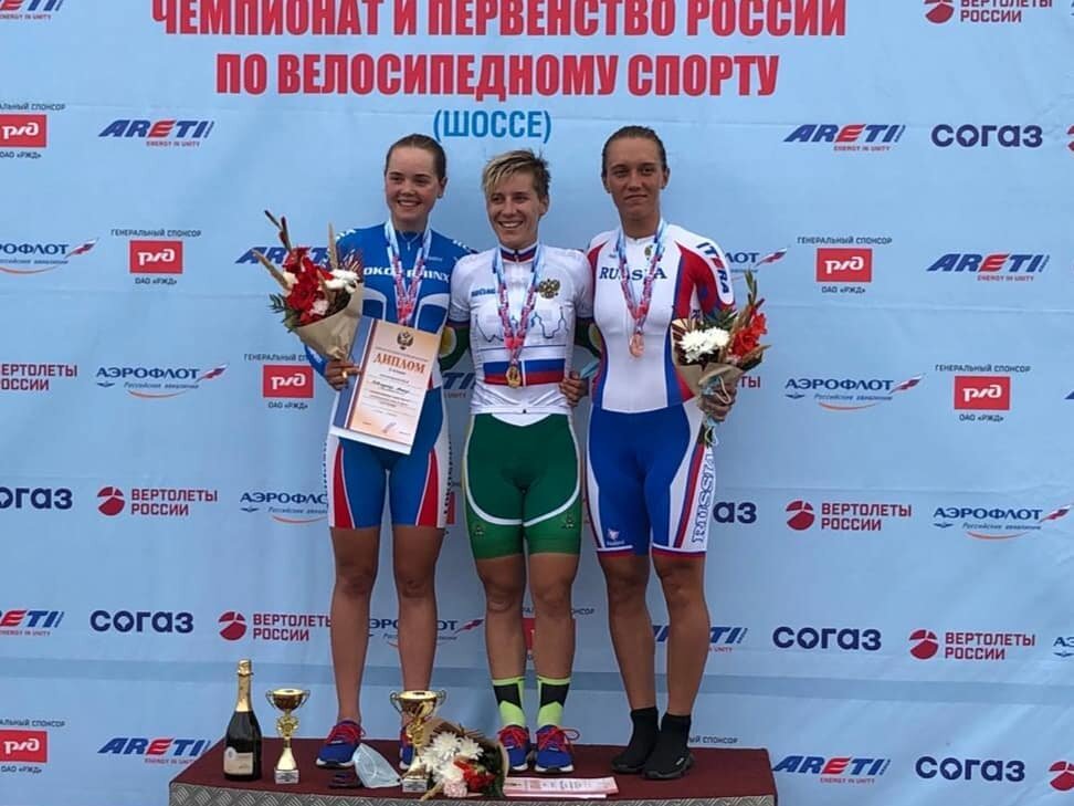 Подиум женской гонки с раздельным стартом. Фото: https://www.instagram.com/adygea.velosport.01/