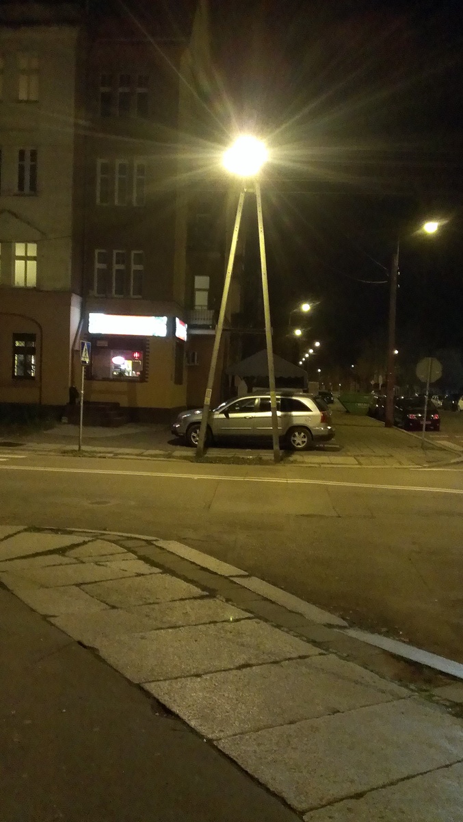 Ночная Легница. Фото автора.