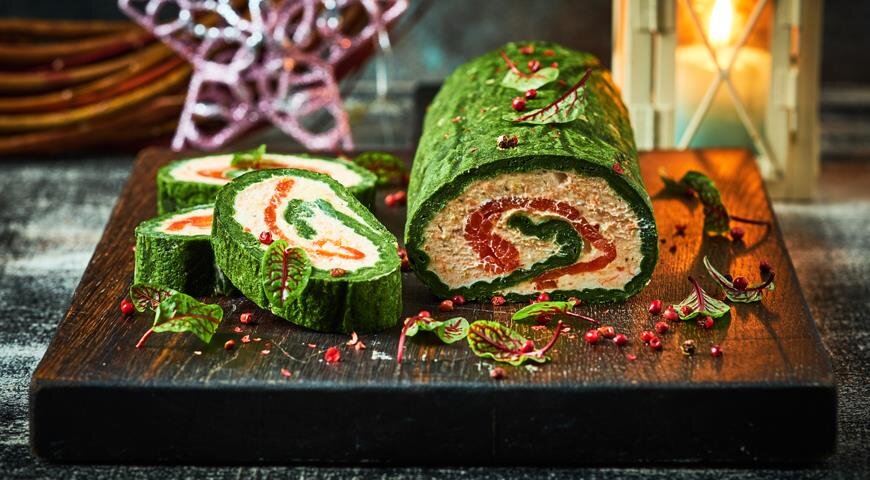 Скандинавский рулет с лососем, больше рецептов на www.gastronom.ru