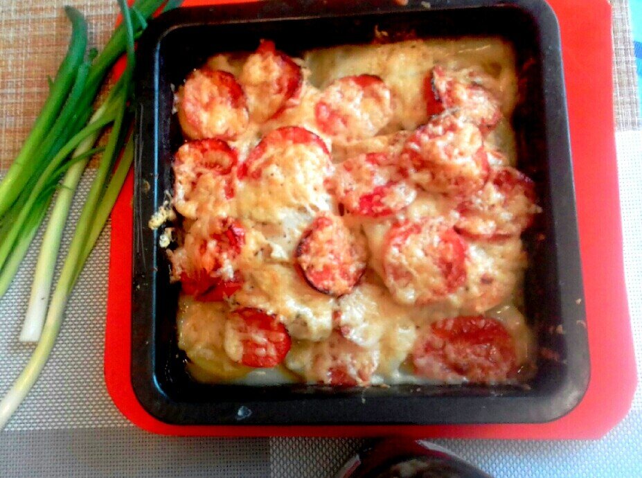 Картошечка под курочкой готова.