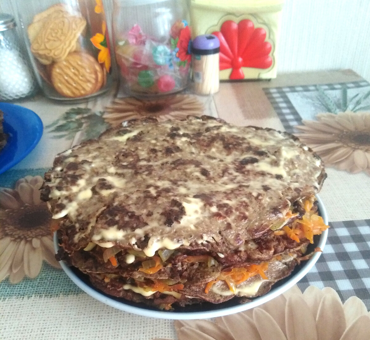 Мой первый печёночный торт)) 