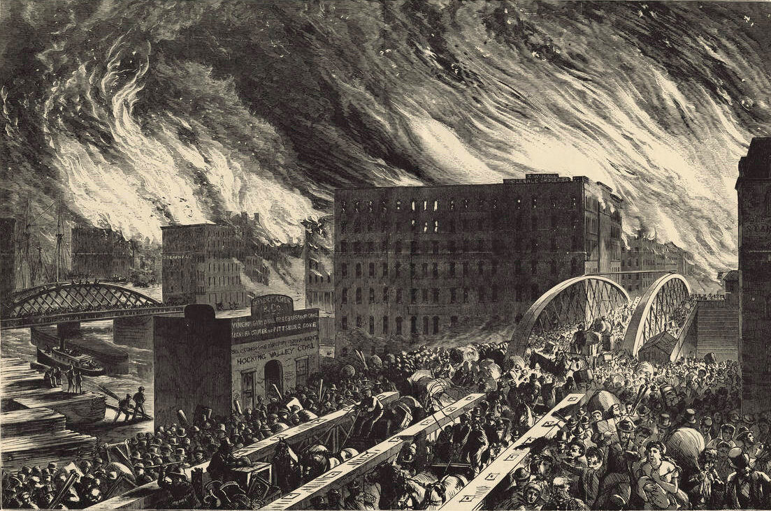 Великий пожар в Чикаго 1871 года.