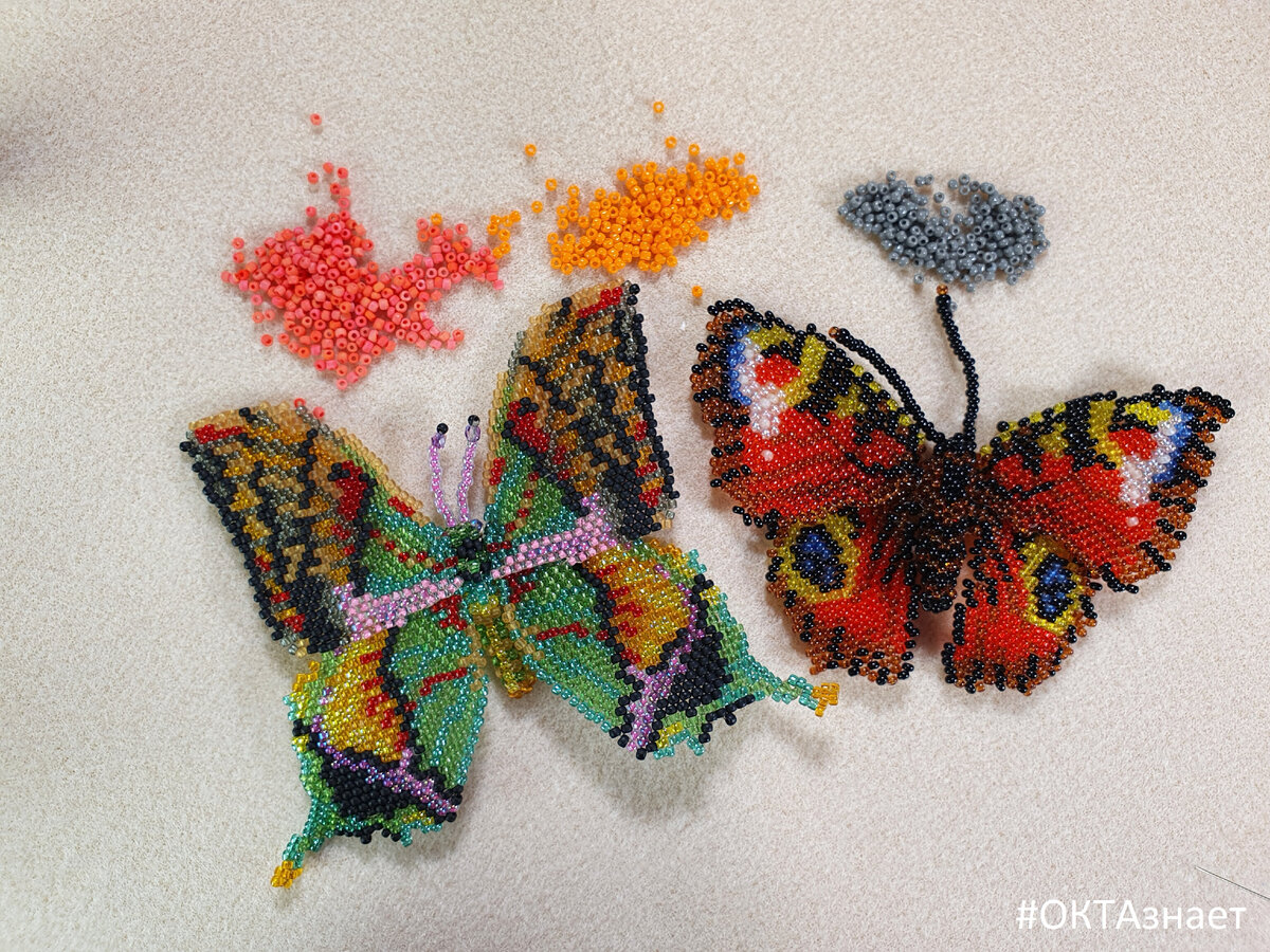 Пример работ в технике кирпичное  и  мозаичное плетение 