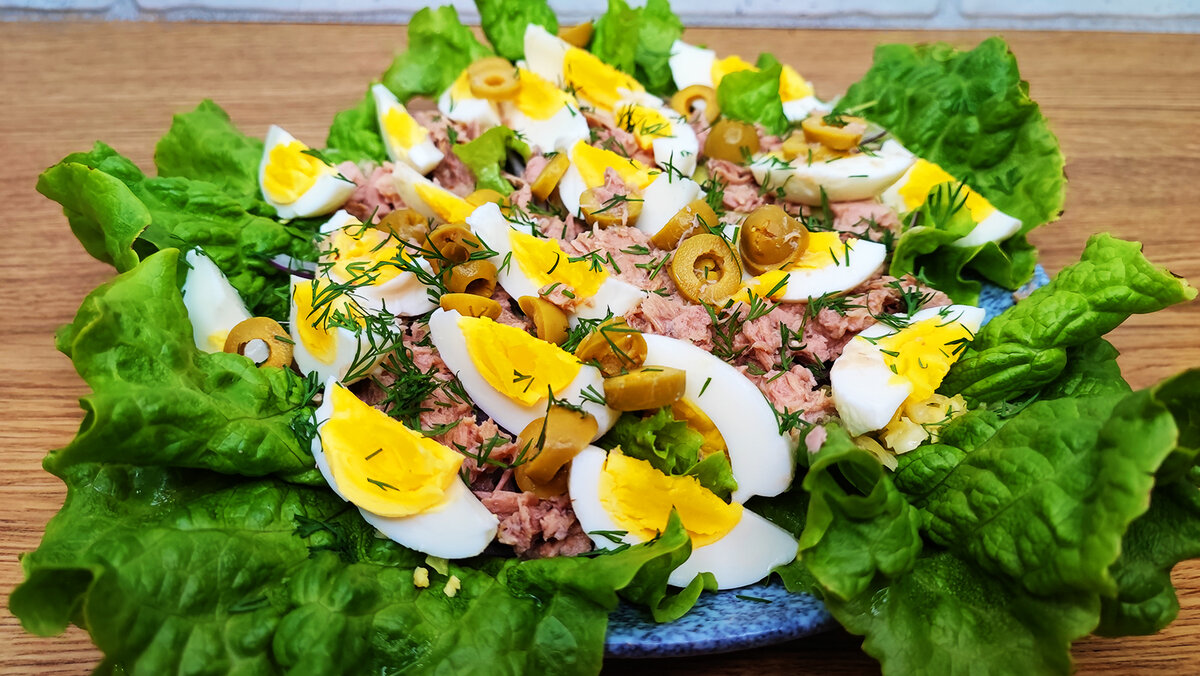 Рыбный салат из простых ингредиентов без майонеза