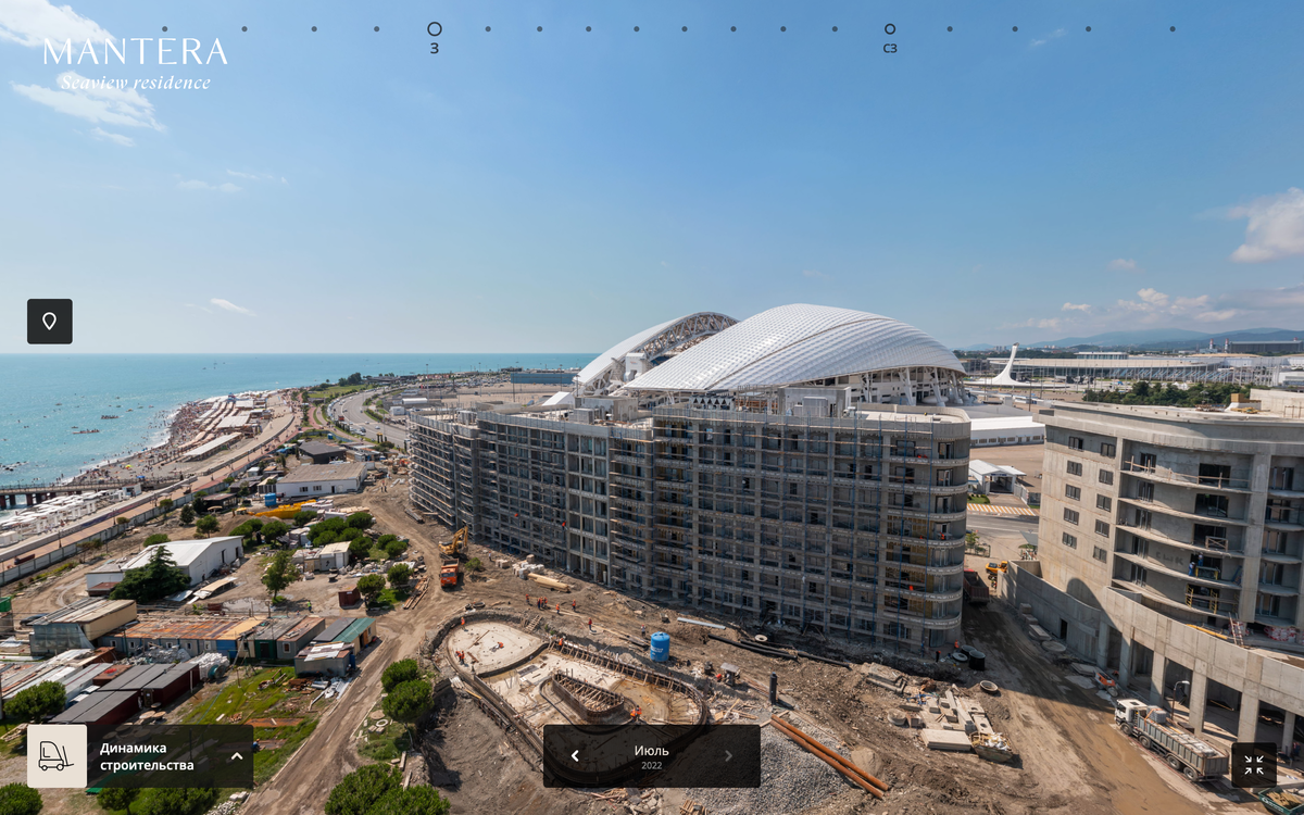 Стадия строительства на июль 2022 (Апартаменты корпус В)